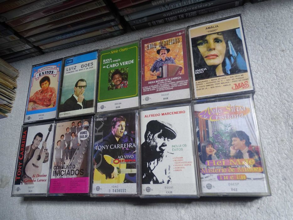Lote de cassetes de musica Portuguesa e internacional em bom estado