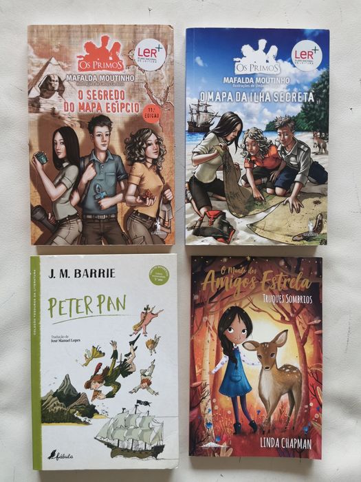Livros diversos de aventura e magia