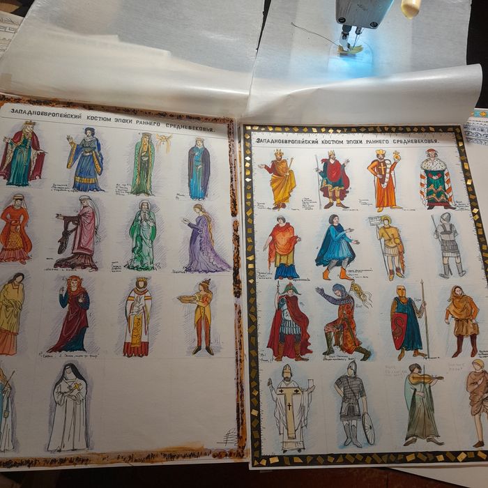 Таблицы рисунки Истории костюма.