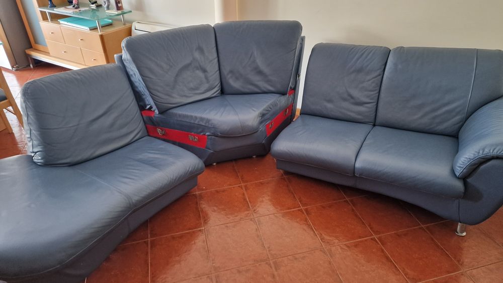 Sofá de pele  em bom estado