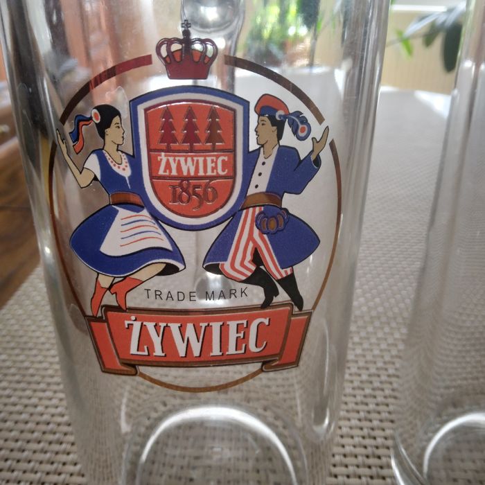 Stare wysokie kufle "Żywiec"