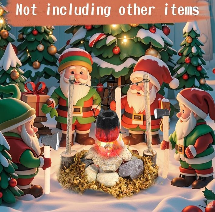 Akcesoria do ogniska świątecznego Johiux Gnome LED