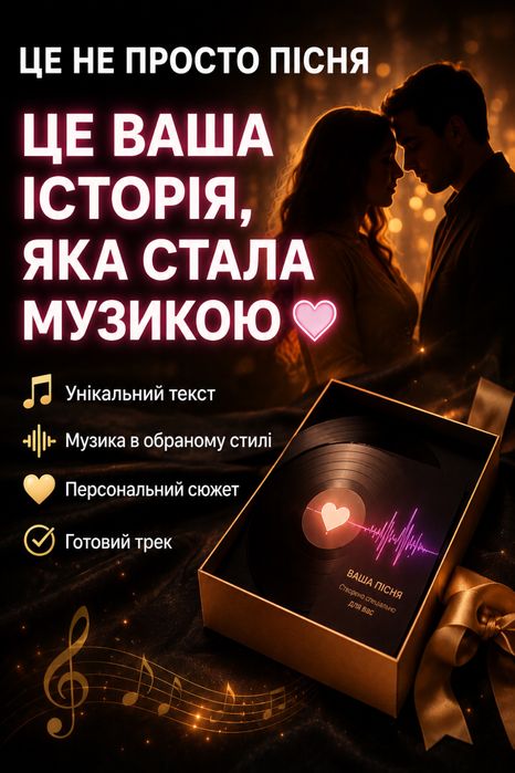 ПЕРСОНАЛЬНА ПІСНЯ ЗА 1 ДЕНЬ — унікальний подарунок