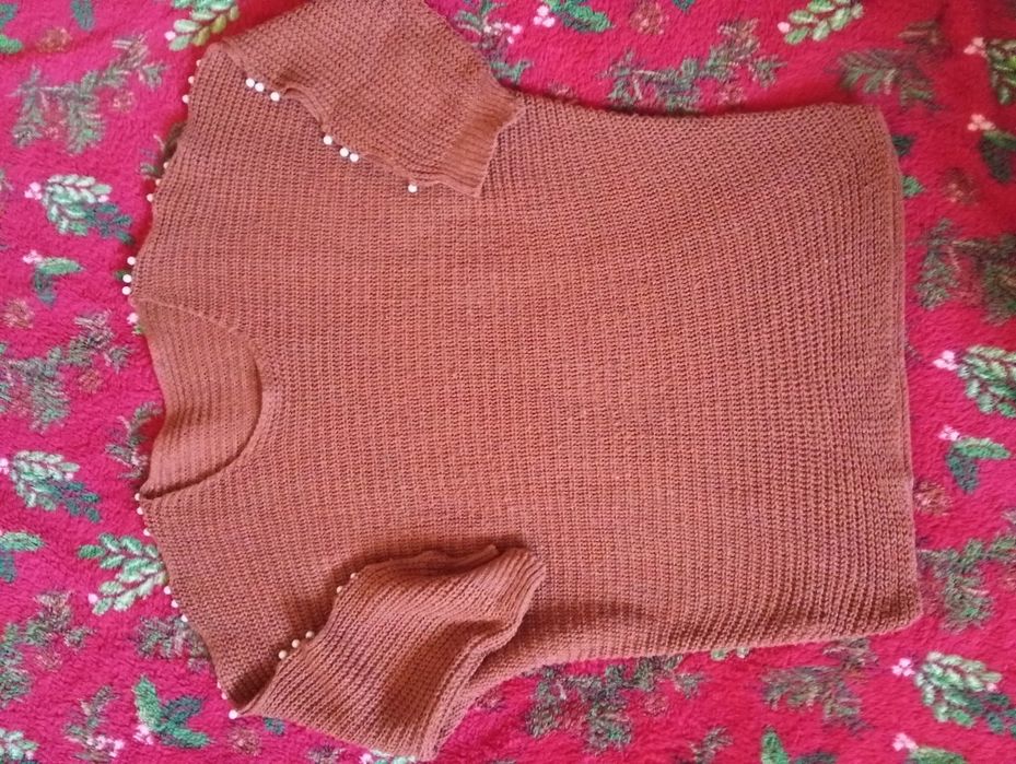 Brązowy Sweter damski