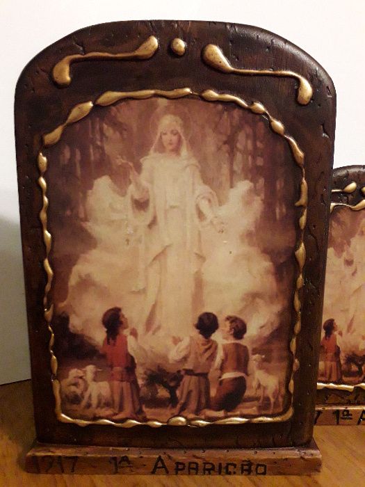 Lindo Retábulo 1ª Aparição de Nossa Sra. de Fátima aos Pastorinhos.