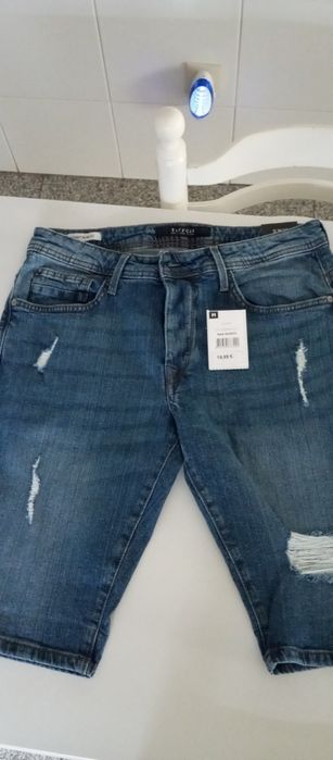 Calções Tiffosi ganga M novos