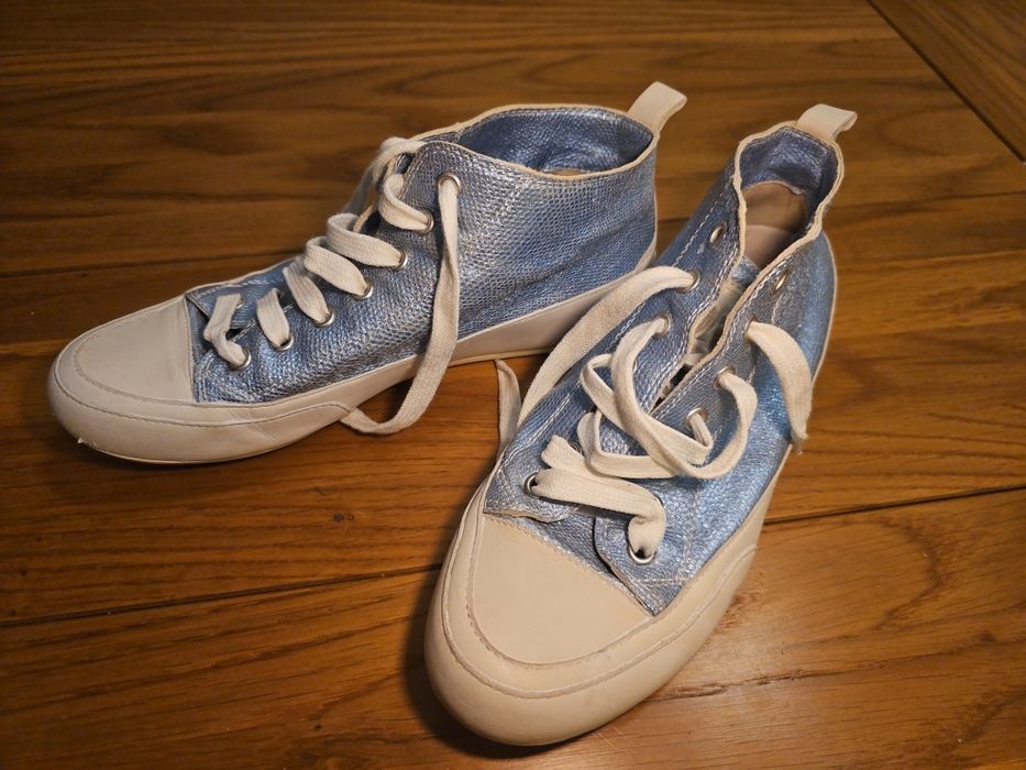 Trampki buty sneakersy skórzane błękitne Candice Cooper r.37