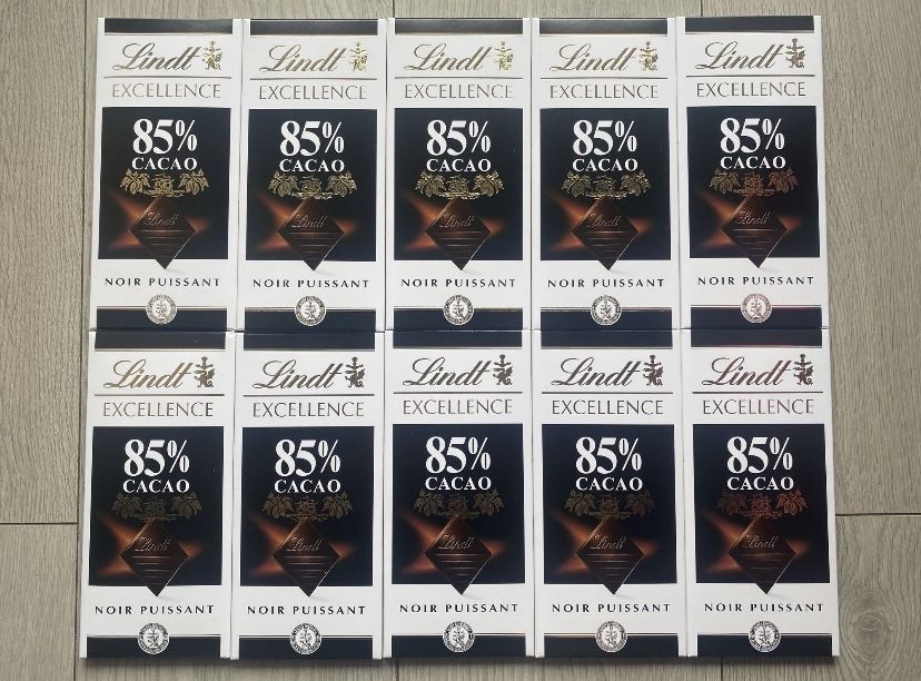 20x Czekolada Gorzka Lindt Excellence 70% 80% kakao 100g
