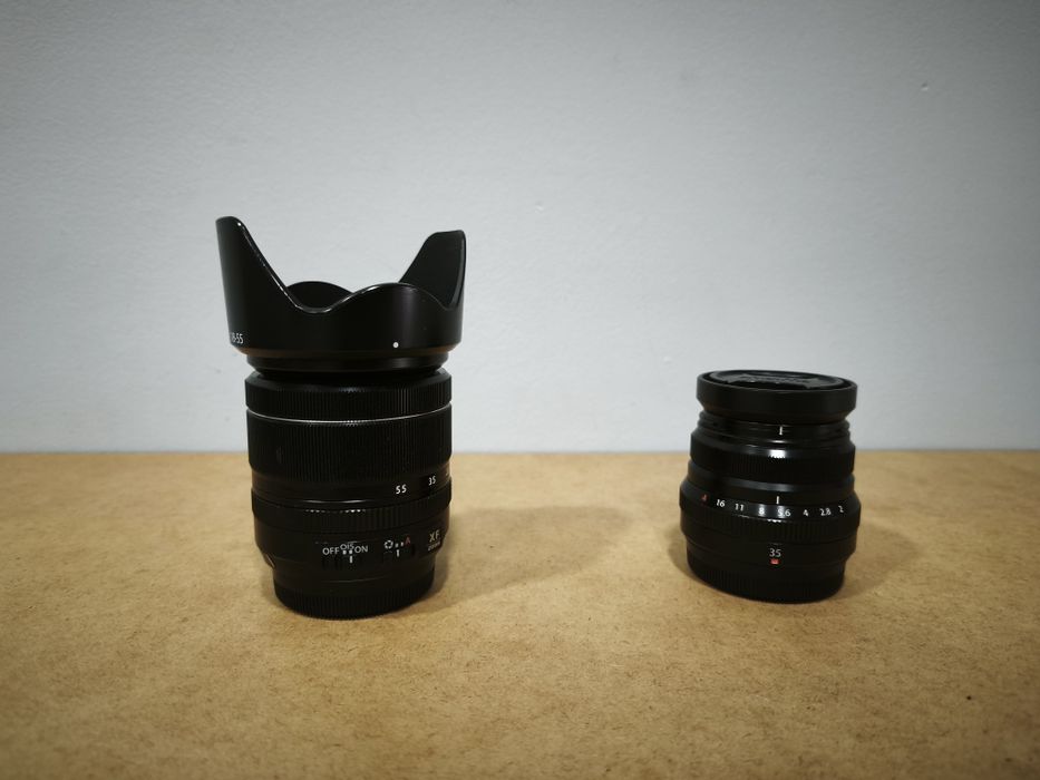 Máquina Fujifilm e acessórios