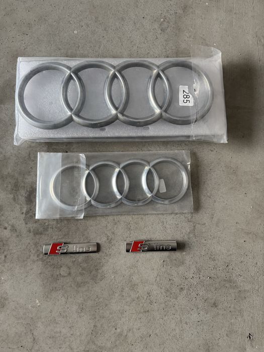 Zestaw Znaczek Emblematy AUDI A6 C7 oraz S Line