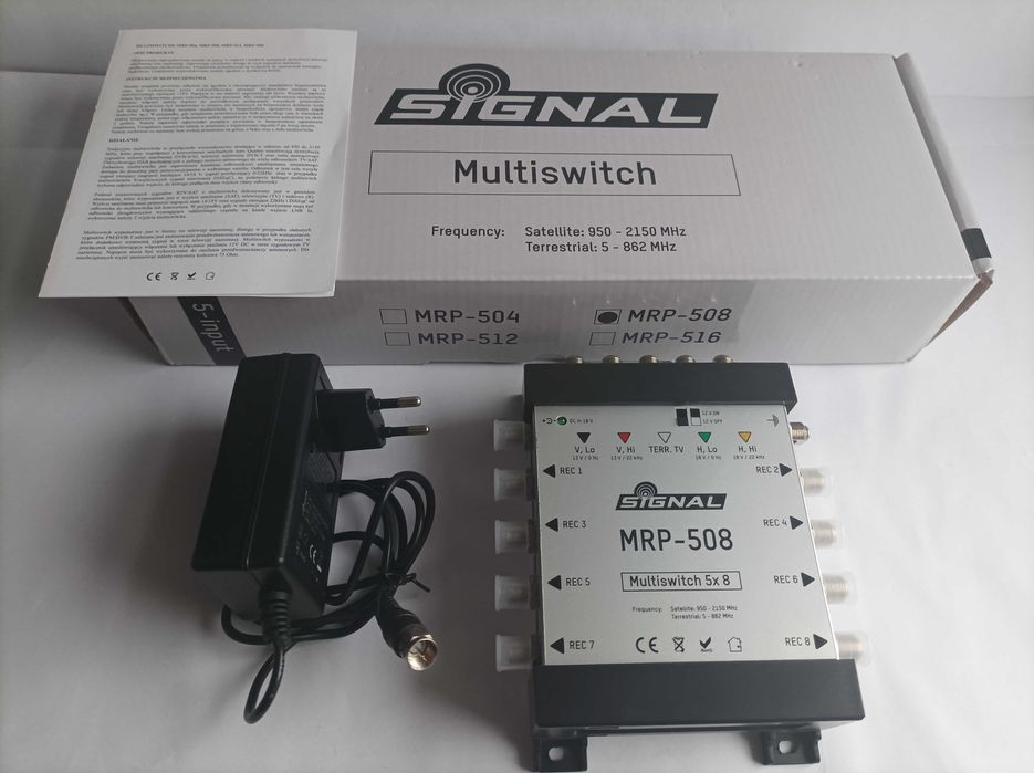 Multiswitch Signal MRP-508 + konwerter Inverto HOME Pro Quattro LNB