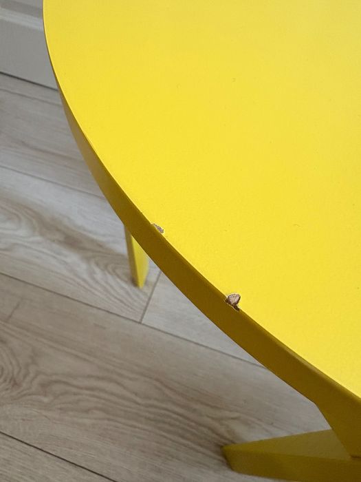 Zestaw stolików nocnych Stockholm Ikea żółty