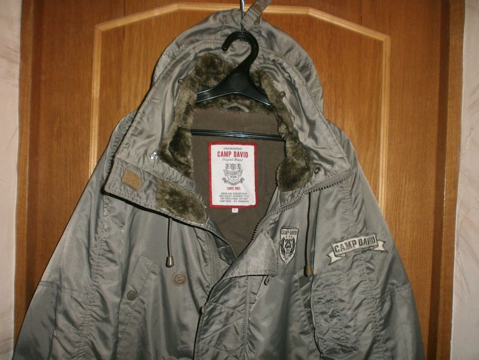 Куртка парка аляска N-3B Camp David, олива, разм. L, наш 56. ПОГ-70 см