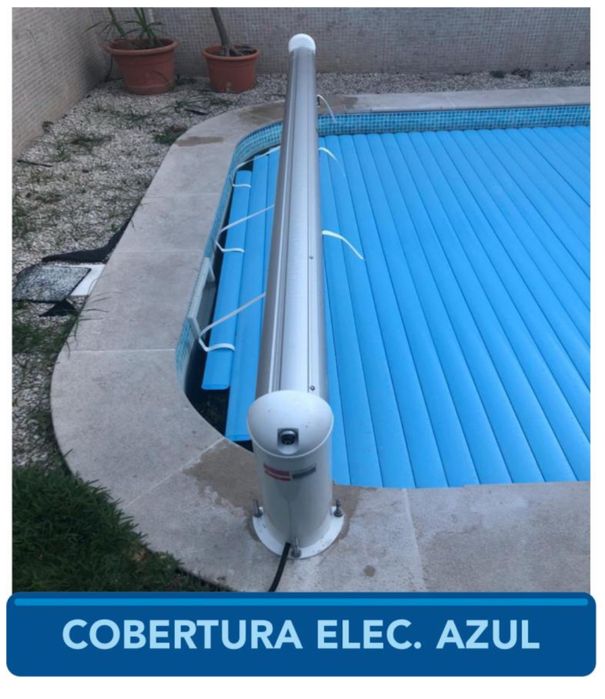 cobertura segurança piscina modelo banc laminas cinza claro 4x8m