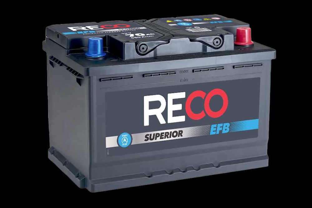 Akumulator RECO EFB 70Ah 680A Wrocław Krzyki Orzechowa 2A