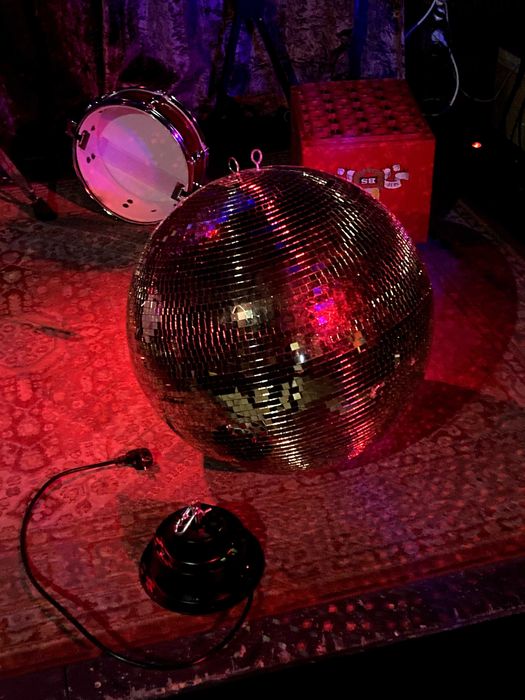 Bola de Espelhos Vintage Dourada + Motor Novo