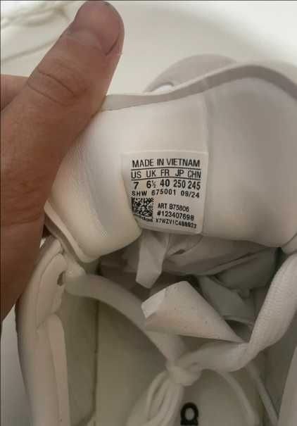 Adidas damskie białe trampki, rozmiar 40