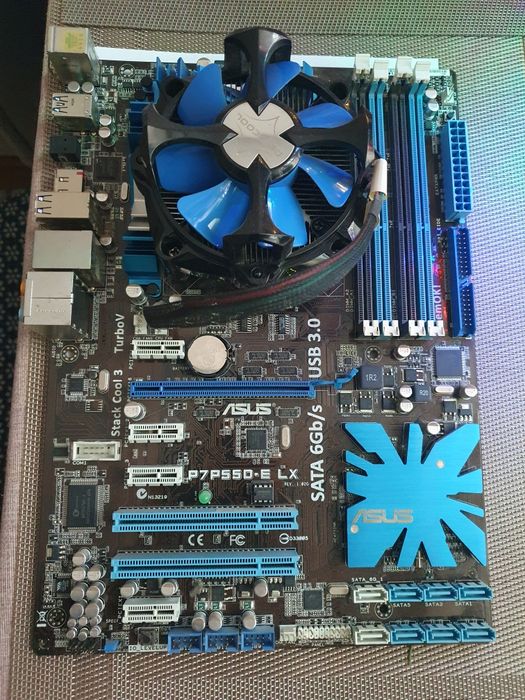 Материнська плата Asus p7p55d-e lx+intel core i3 550
