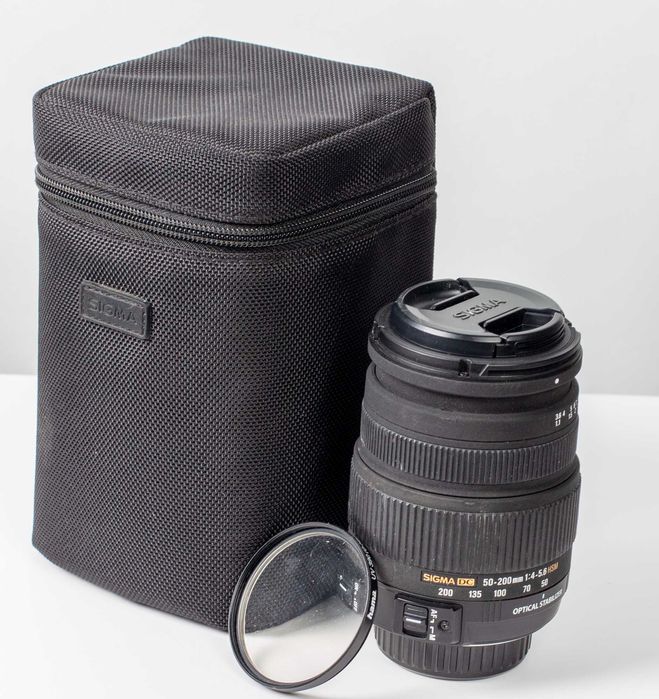 Objetiva Sigma 55-200mm AF com establizador para Nikon digital