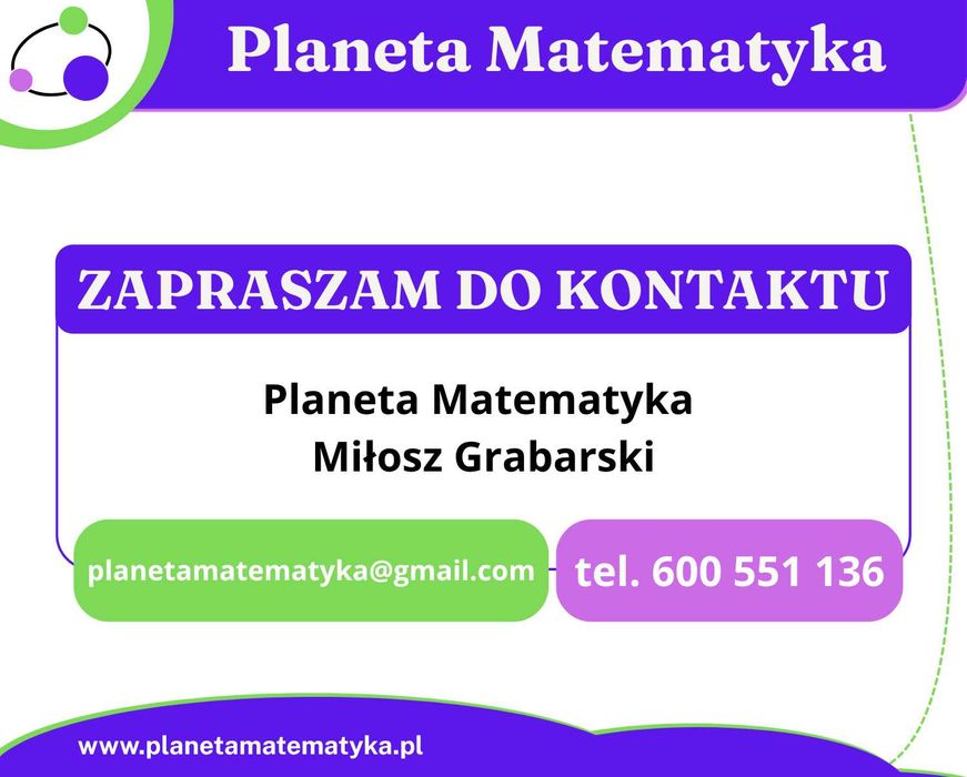 Matematyka online - szkoła podstawowa, liceum, technikum, E8, Matura | Metoda 50:30:20