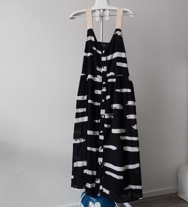 Asos kontrastowa bawełniana sukienka XS