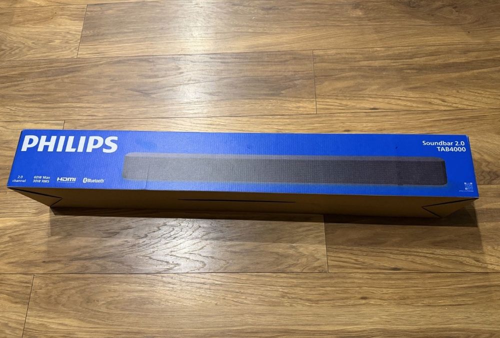 Soundbar PHILIPS TAB4000/10 Czarny 2.0-kanałowy, HDMI ARC