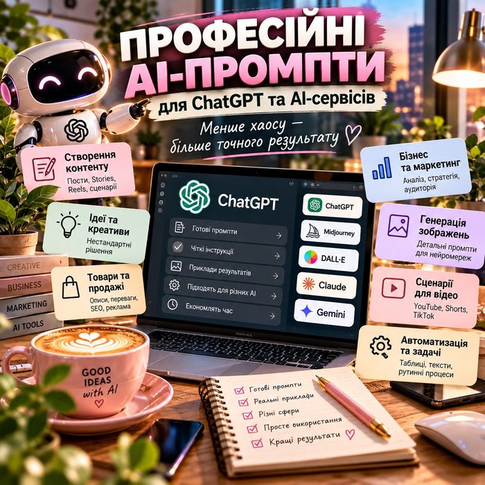 Промпти для ChatGPT | Створення промптів для AI