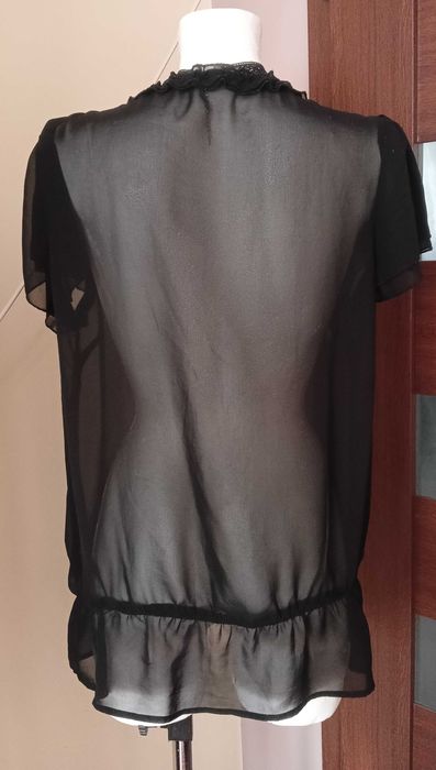 Czarna bluzka mgiełka 'żabot' falbany gothic lolita Gothic emo Soon 14