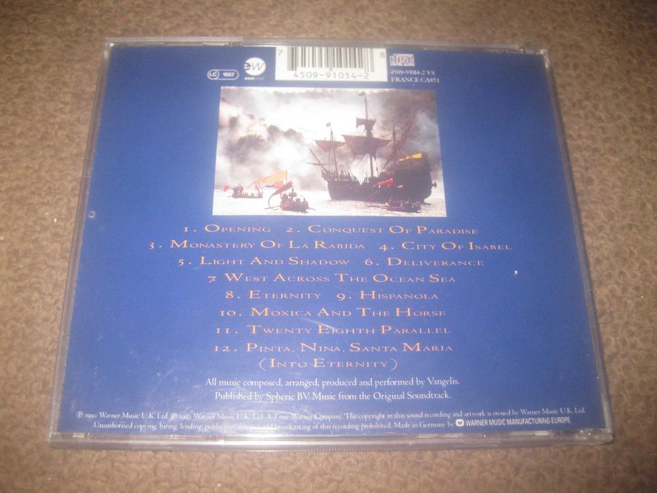 CD da Banda Sonora (OST) do filme "1492: Cristóvão Colombo"