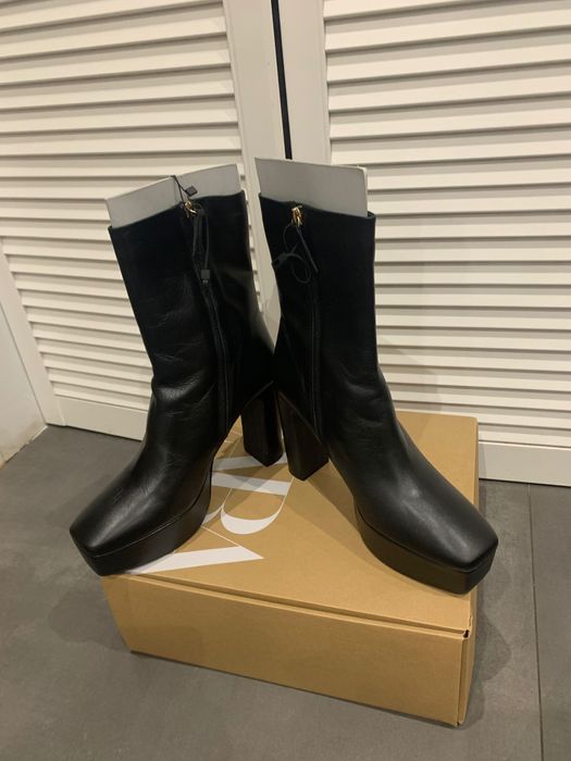 Zara kozaki botki skórzane na obcasie rozmiar 41 nowe