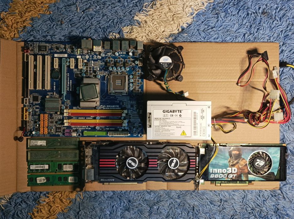 Asus DirectCu2, Inno3D 9600GT, DDR2 Gold, мать 775, БП