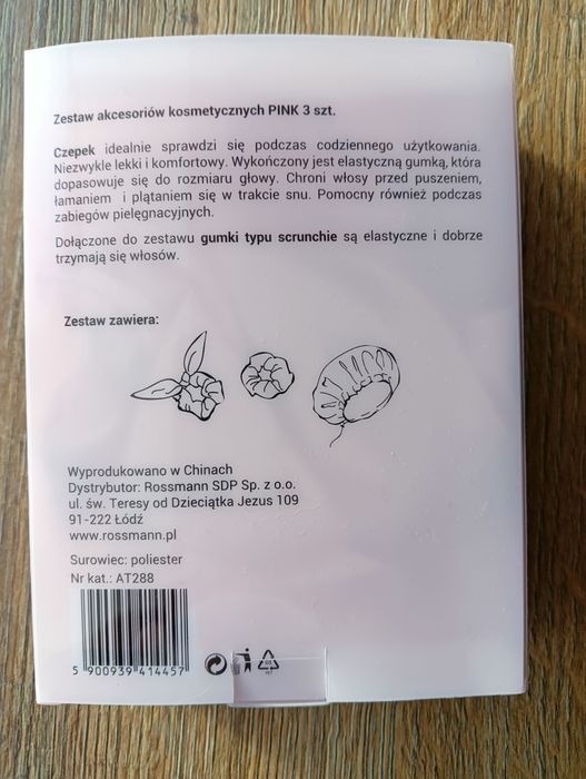Zestaw czepek+ gumki scrunchie