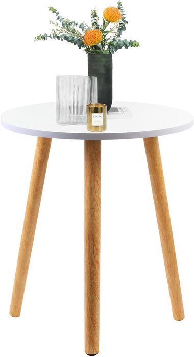 Gemsaya stolik okrągły boczny biały 40x40x52cm regał nowoczesny MDF

G