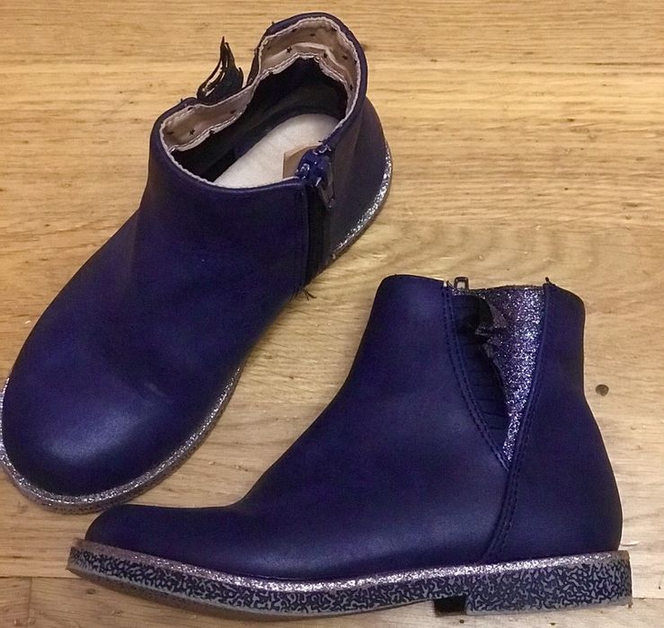 Синие ботинки стильные