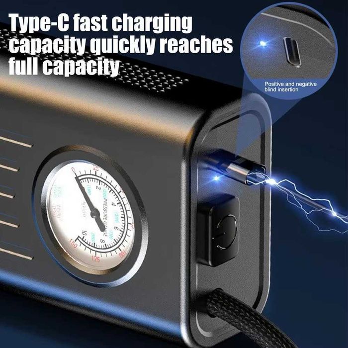 Nowa BEZPRZEWODOWA POMPKA, kompresor USB, powerbank do roweru, auta!