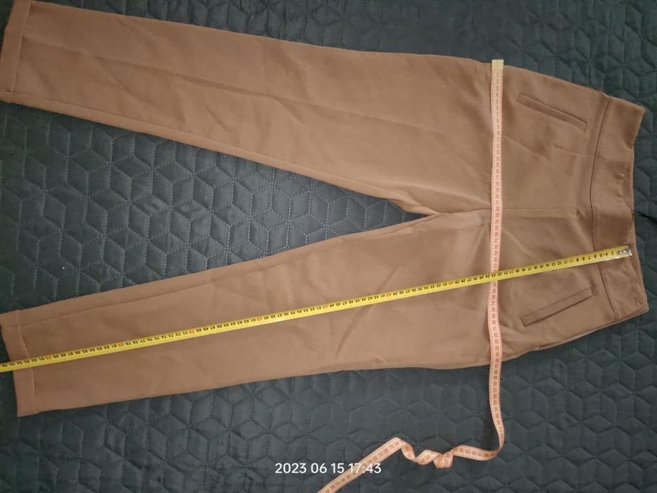 Брюки укороченные, с высокой посадкой,новые, р. S(44)