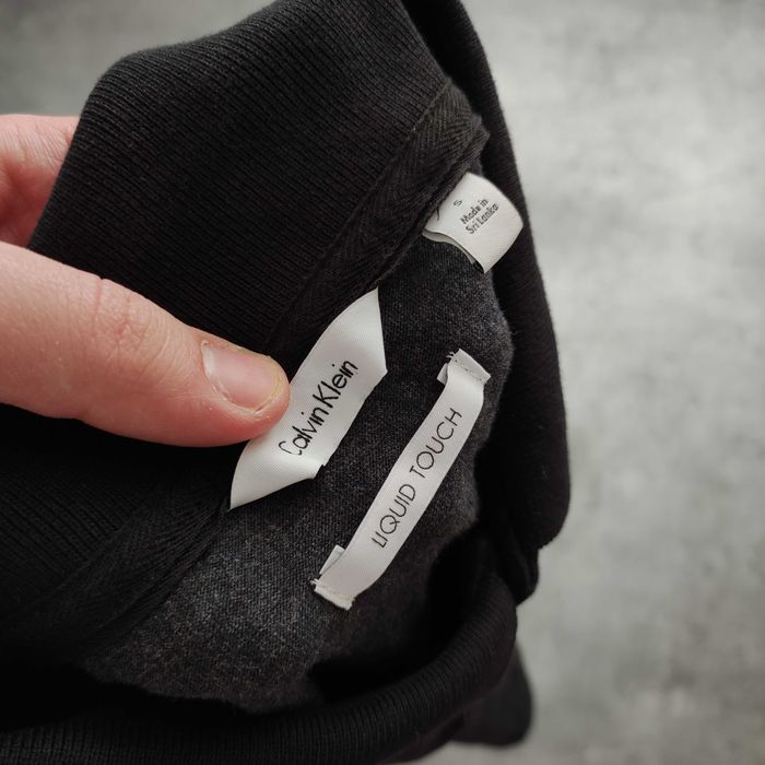 MĘSKA Koszulka Polo Elegancka Czarna Calvin Klein CK Liquid Dwa-Kolor