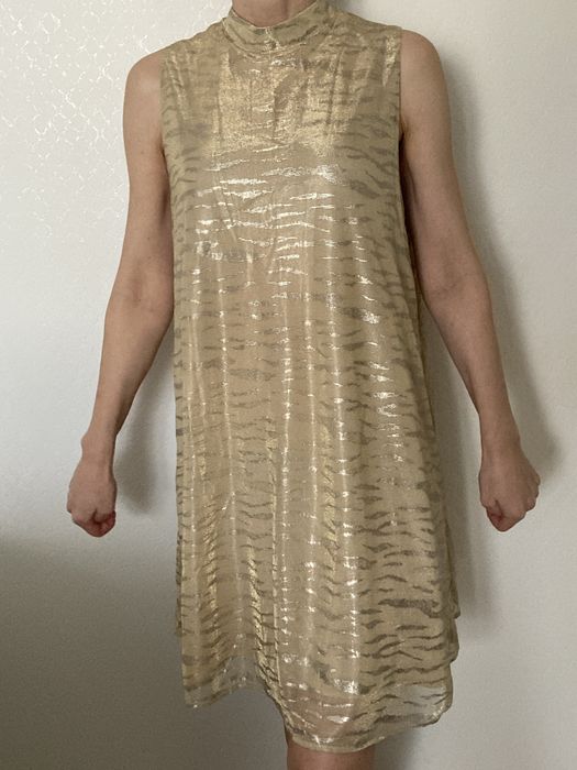 Zlota sukienka koktajlowa rozm.S/36