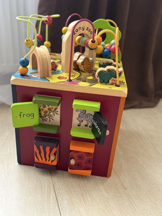 Дитяча іграшка деревяна, zoo cube