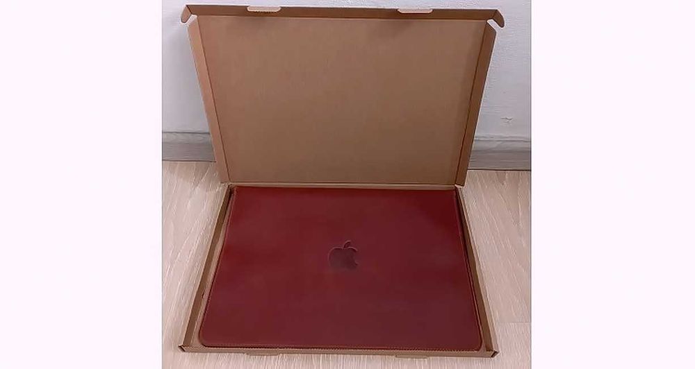 Шкіряний чохол-конверт для MacBook 13, колір світло-коричневий