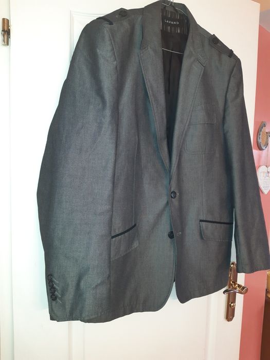 Marynarka Męska Kolor Szary w Paski