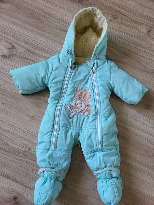 Комбінезон для новонароджених зимовий теплий на овчині
