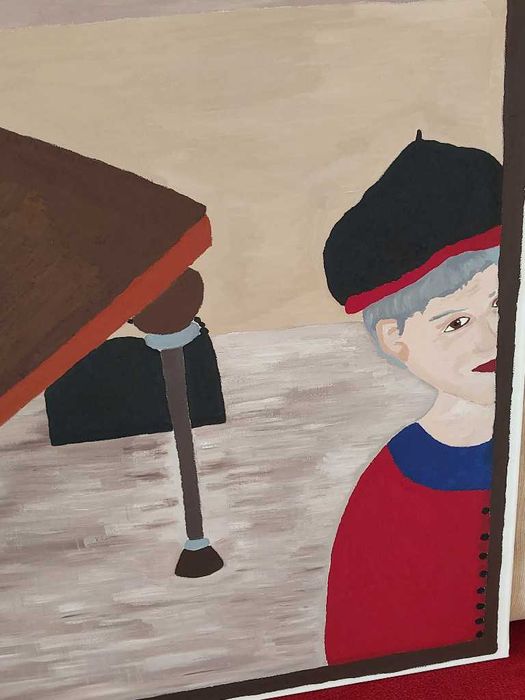 Niesamowity obraz "Full of mistakes", wiele znaczeń obrazu. 80x100 cm