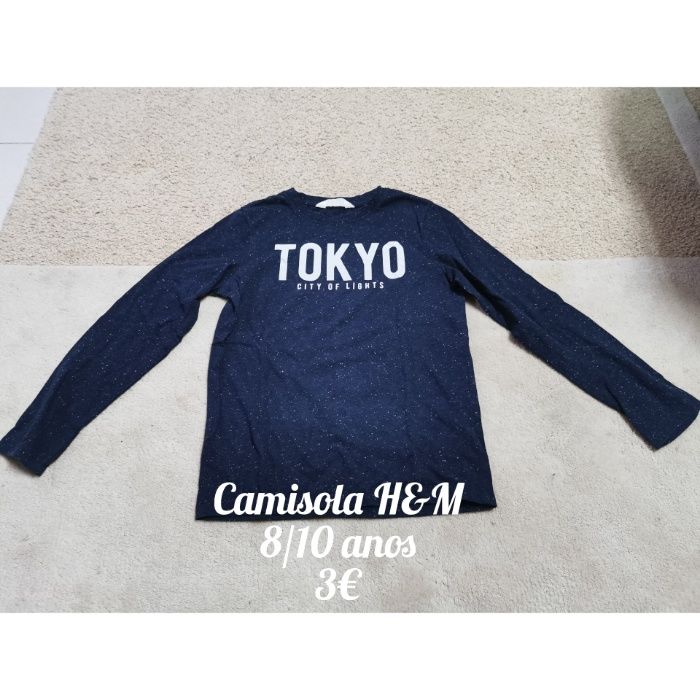 Camisola para rapaz 9 a 12 anos