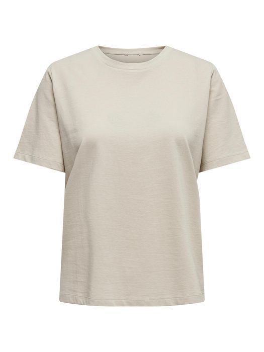 outlet t-shirt damski z krótkim rękawkiem only rozmiar xl beżowy