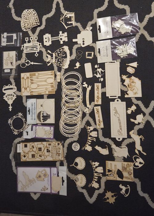 Tekturki skrapki scrapbooking zestaw ok. 40 sztuk [ nr 3]