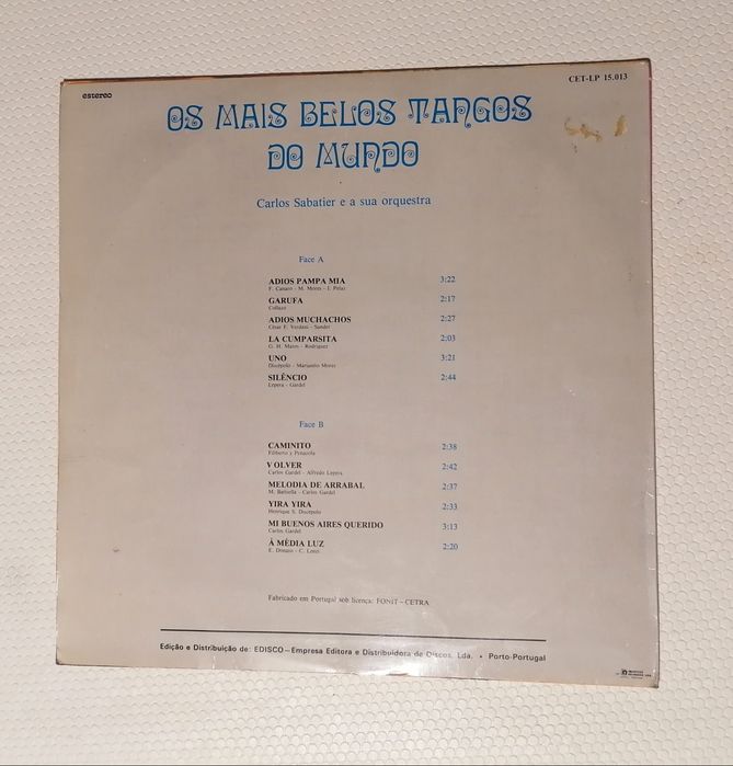 Vinil - Os Mais Belos Tangos do Mundo