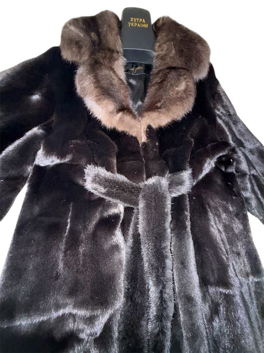 Новая шуба Blackglama Sobol крой кимоно сквозной пояс