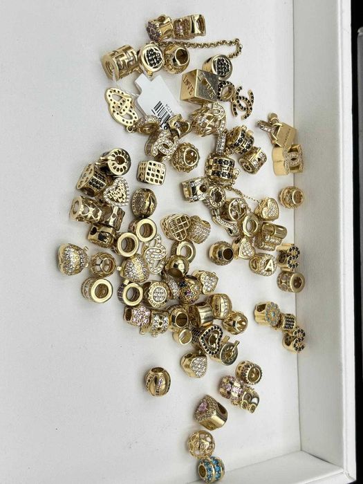 Złote Charmsy Do Bransoletki Pandora Złoto 585 14K Nowe
