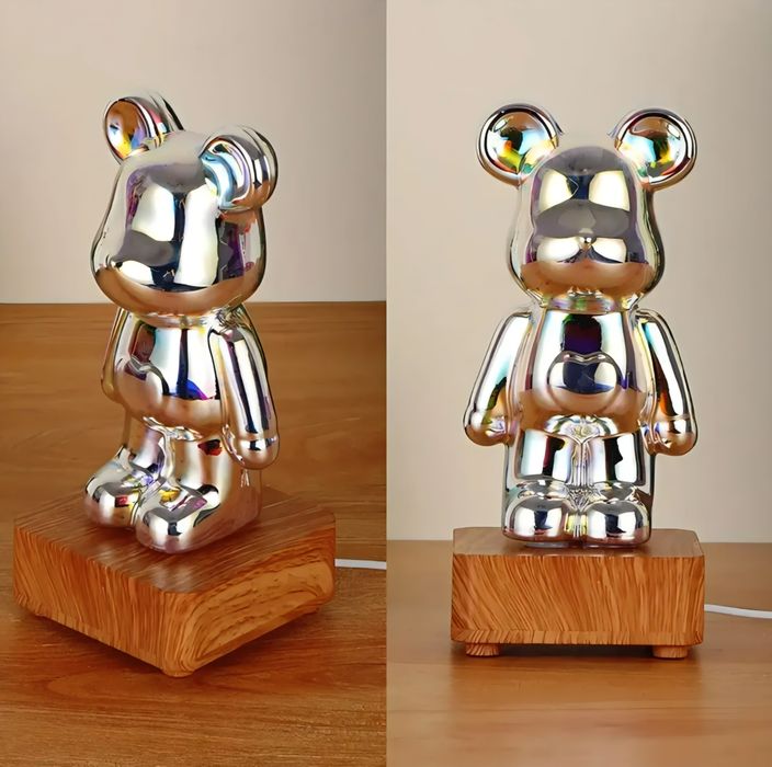 3D нічник світильник Bearbrick RGB 8 кольорів 20 см